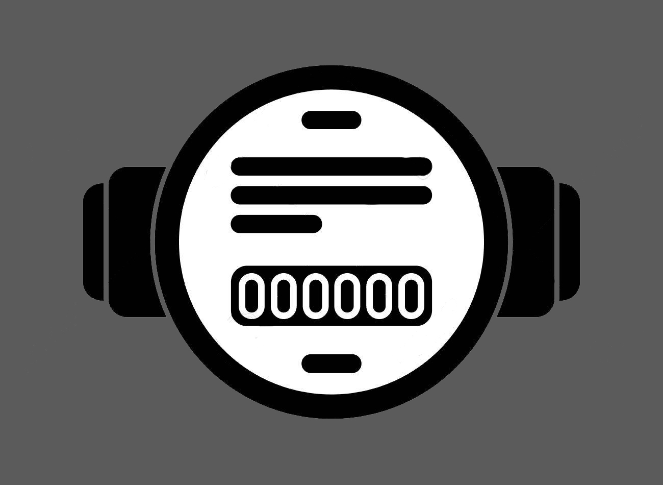 water meter flat icon
